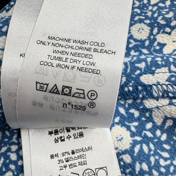 Ralph Lauren Sz 3XL Plus Floral Crepe Ruffle Blouse Black Label - Picture 12 of 12